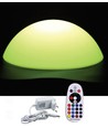 Restsalg: V-Tac RGB LED halvkugle - Genopladelig, med fjernbetjening, Ø50 cm