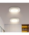 Outlet: LED Downlight Pro, Overflademonteret Rund 12W - Naturligt Hvid 4000K, Mat Hvid, Plastik