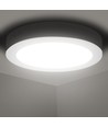 Outlet: LED Downlight Pro, Overflademonteret Rund 12W - Naturligt Hvid 4000K, Mat Hvid, Plastik