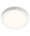 Outlet: LED Downlight Pro, Overflademonteret Rund 12W - Naturligt Hvid 4000K, Mat Hvid, Plastik