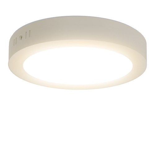 Outlet: LED Downlight Pro, Overflademonteret Rund 18W - Naturligt Hvid 4000K, Mat Hvid, Plast