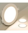 Outlet: LED E6 Bagbelyst Indbygningsspot, 12W, 4000K, Ø145-155mm, Rund - Til Indbygning