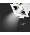 Restsalg: V-Tac 4W LED downlight - Hul: 4,5x4,5 cm, Mål: 5,5x5,5 cm, UGR19, RA90, Samsung LED chip, 230V