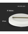 V-Tac 2W LED trappebelysning - Til påbygning, IP65 udendørs, 230V