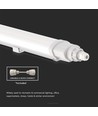 V-Tac vandtæt 150cm 48W komplet LED armatur - Gennemfortrådet, IP65, 230V