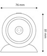 Outlet: LED batteri lygte - 1W, rund, 3xAAA, sølv, magnetisk fod