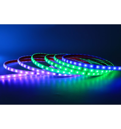 12W/m RGBIC LED strip - 5m, minimum 25 meter IP68, 60 LED pr. meter, 230V