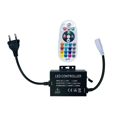 230V RGB CLIP-ON controller - Inkl. endeprop, til 230V, memory funktion, 100 m.