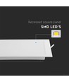 V-Tac 12W LED indbygningspanel - Hul: 15,5cm x 15,5 cm, Mål: 17cm x 17cm, 230V