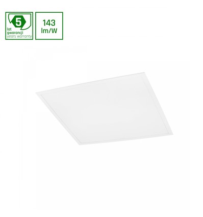 ALGINE bagbelyst 30W - kold hvid, 230V, 120°, IP20, 600x600x28, hvid.