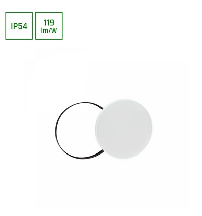 NYMPHEA 24W – Kold Hvid, 230V, 115°, IP54, IK04, Ø320x52, Hvid/Sort, Runde med Pendel