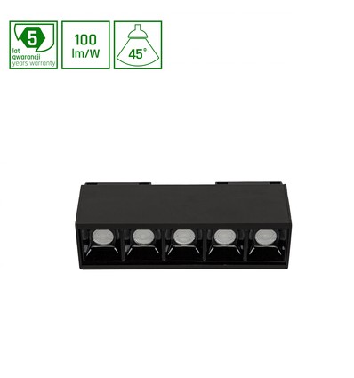 System Gitter - Model S - Gittermodul 50x38,5x137 mm, 8W, 45grad