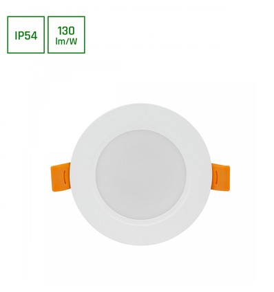 Dure 3 Downlight 5W GU10 - Kold hvid 230V, 110°, IP54, IK06, 95x31, Hvid, Rundt, Integreret driver