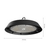 PLATEO 3 High Bay 150W - Neutral Hvid 230V, 90° IP65, IK09, 310x125mm, Sort, 1-10V.