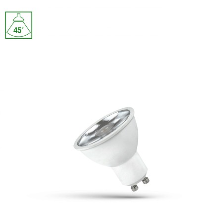 LED GU10 230V 4,5W (4W) 45° Kold Hvid med Linse Spectrum