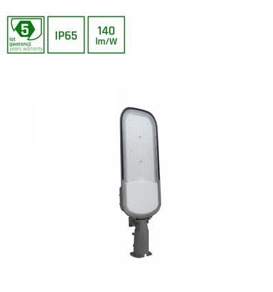 STREETOS 2 150W - Neutral Hvid, 230V, 145/75°, IP65, IK09, 675x218x75mm, Grå, Skumringssensor