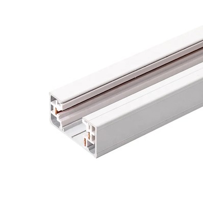 LEDlife 1,5 meter skinne til skinnespots - Hvid, 1-faset, komplet med tilslutning og endeprop