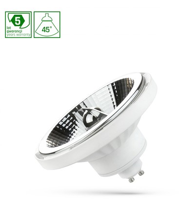 Spectrum 12W hvid LED spot - AR111, 45°, GU10, 230V