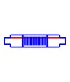 Fleksibel samler til SPS2 skinner - Sort, 3-faset, Spectrum