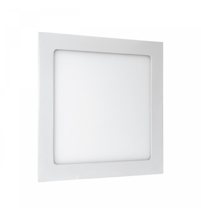 Algine Eco LED 12W 230V - firkantet, IP20, kold hvid, loftpanel, hvid ramme