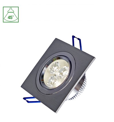 Fiale LED 3x1W 45° 230V - Firkantet, Varm hvid