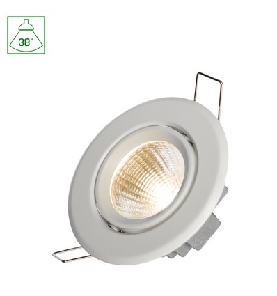 Fiale II LED Spot 6W COB 38° 230V, Neutral hvid, Hvid ring