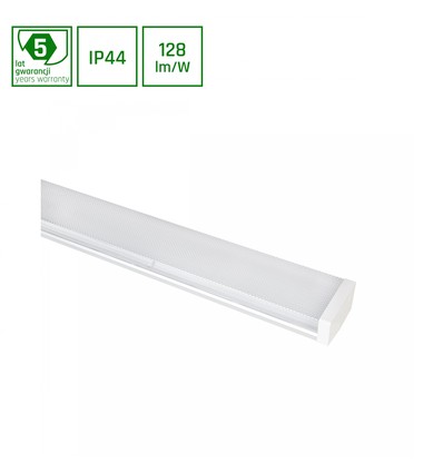 Limea 1200mm 40W - Prismatica, Neutral hvid, 230V, 100°, IP44, IK10, 1200x110x60mm