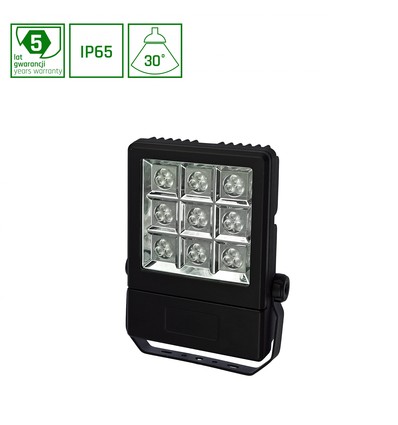 LYSSE 12LED Cree 25W 230V - 30° IP65, Neutral hvid, facadebelysning