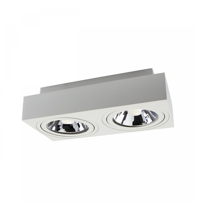 Mirora AR111 Overflade GU10 - 250V, IP20, 293x145x85mm, Hvid, Rektangulær, Justerbar, Spot, Uden Lyskilde.