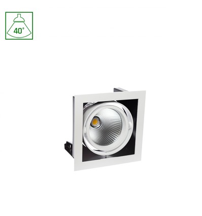 MODERN-DAY indbygningsspot 27W - 1x1LED, COB Citizen, 40°, 700mA, IP20, Varm hvid.