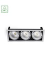 Modern-Dag indbygningsspot 3x1LED COB Citizen 40° 230V 3x27W IP20 varm hvid