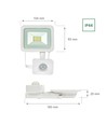 Noctis Lux 2 230V - 10W IP44, Hvid, Med sensor