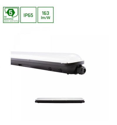 Limea Gigant vandtæt 20W Neutral hvid - 600mm 230V 120° IP65 IK09 600x72x70mm Sort