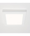 Restsalg: 15W LED 3i1 lyskulør loftslampe - Hul: 20 x 20 cm, Mål: 22 x 22cm, på- og indbygning, 230V, inkl. lyskilde