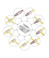 LED strip 8 i 1 samler - 10mm COB, enkeltfarvet, IP20, 5V-24V