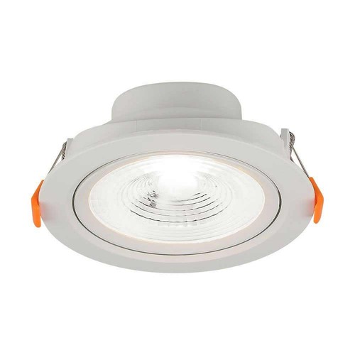 Restsalg: V-Tac 7W LED spotlight - Hul: Ø7,5 cm, Mål: Ø9,1 cm, 4,6 cm høj, 230V
