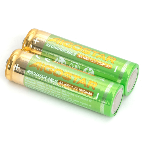 2 stk. Genopladeligt AA Batteri - 1600mAh, 1.2V