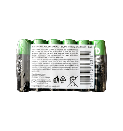 Alkaline Batteri LR6 1,5V AA - 6 stk.