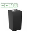 TORRE 18W CCT 230V IP54 99x78x162mm Sort Firkantet Facadelampe