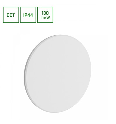 Piatta 18W 230V IP44 250x47mm Hvid Rundt Facadelys.