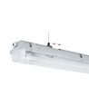 Limea H LED dobbeltarmatur - uden lyskilde, vandtæt, 2x60, 250V, IP65, 710x100x85 mm, grå