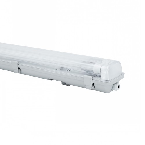 Limea H LED dobbeltarmatur - uden lyskilde, vandtæt, 2x150, 250V, IP65, 1600x100x85 mm, grå, H