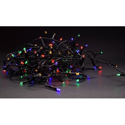 Billede af Restsalg: 9 m. multicolor LED julelyskæde - 120 LED, IP44 udendørs, 230V