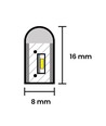 Neutral hvid 8x16 CLIP-ON Neon Flex LED - 9W pr. meter, IP67, 230V