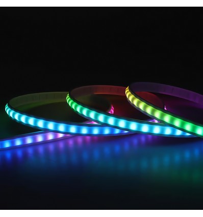 12W/m 8x12 RGBIC LED strip - 5m, IP67, 90 LED pr. meter, 230V