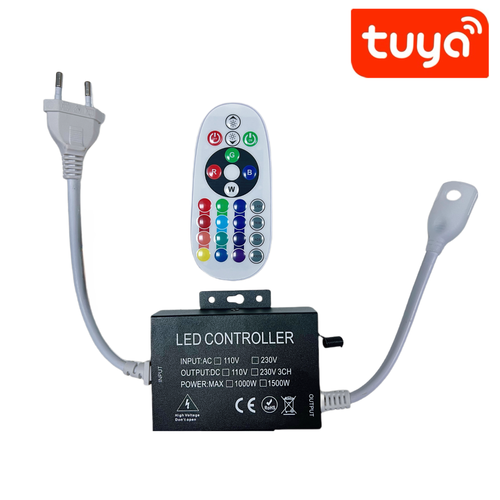 230V RGB WIFI Smart Home CLIP-ON controller - Inkl. endeprop, til 230V, memory funktion, 100 m.