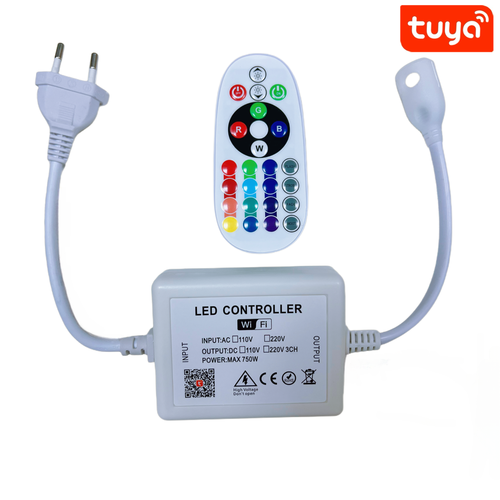 230V RGB WIFI Smart Home CLIP-ON controller - Inkl. endeprop, til 230V, memory funktion, 50 m.