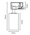 Spectrum Madara Altro Skinnespot - Sort, GU10, 3-faset skinne, uden lyskilde