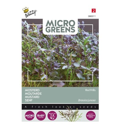 Outlet: Microgreens - Sennepsfrø, Red Frills