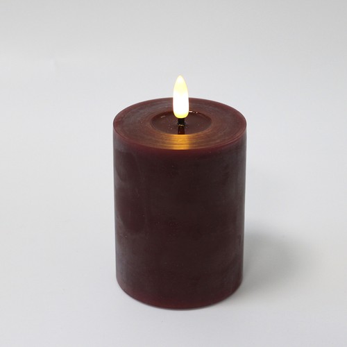 LED Candle pastel red as Picture 10 10cm